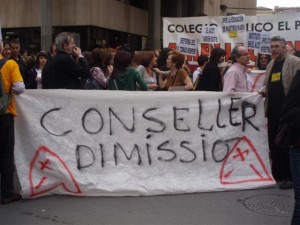 Manifestació en defensa de l'educació pública ahir en Alacant