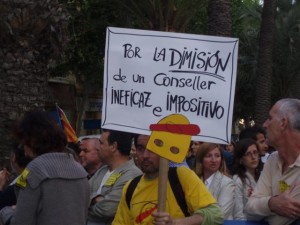 Manifestació en defensa de l'educació pública ahir en Alacant