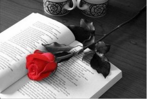 Rosa y libro