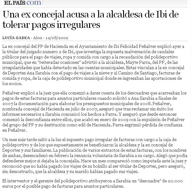 El País 12-08-09