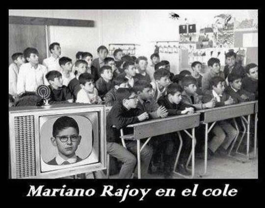 Rajoy en el cole