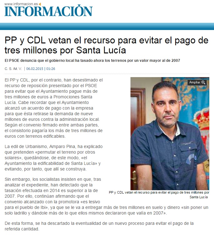 Información 06-02-15 Santa Lucía