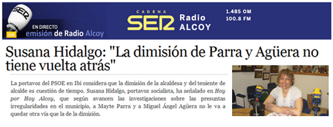 Escucha la entrevista de Susana Hidalgo en Radio Alcoy
