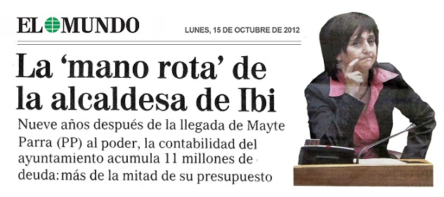 El Mundo: «La ‘mano rota’ de la alcaldesa de Ibi»