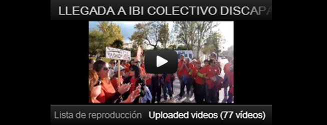 LLEGADA A IBI COLECTIVO DISCAPACIDAD EN MARCHA22-11-2012