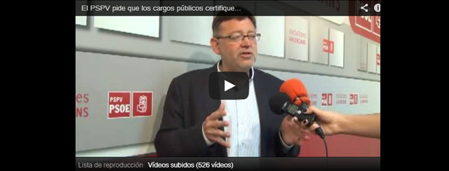 El PSPV pide que los cargos públicos certifiquen que no se han acogido a la amnistía fiscal