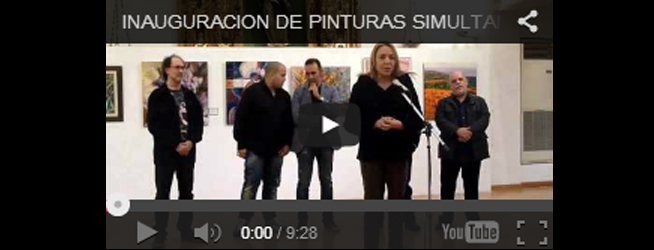 Vídeo inauguración de la exposición de pintura simultánea Ibi – Almansa 08-11-2013