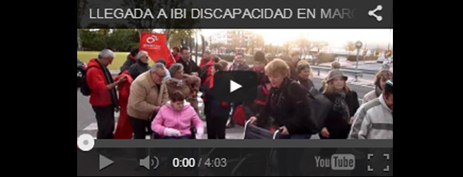 Llegada a Ibi Discapacidad en Marcha 26-11-2013