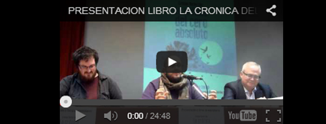 Presentación del libro «La crónica del cero absoluto» de Cristian Reche Lillo