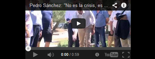 Pedro Sánchez: «No es la crisis, es el PP»