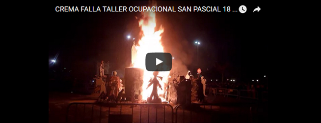 Cremà de la Falla del Centro Ocupacional San Pascual 18/03/2016