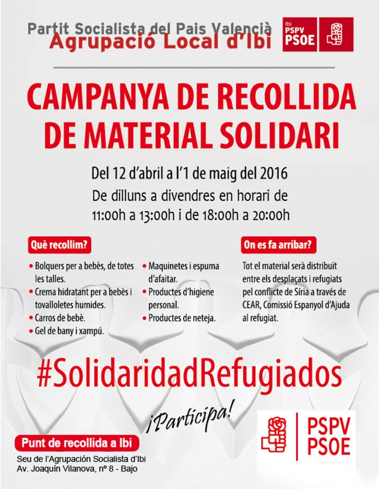 Campanya de recollida de material solidari