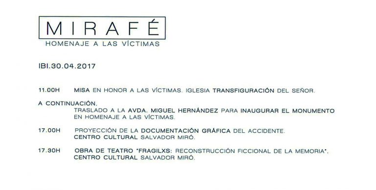 Homenaje a las víctimas de Mirafé