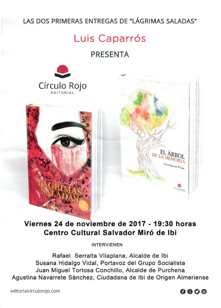 Presentación libros «LÁGRIMAS SALADAS» y «EL ÁRBOL DE LA MEMORIA»