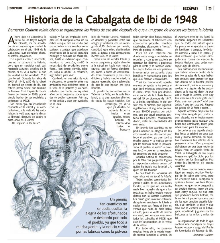 ESCAPARATE – Historia de la Cabalgata de Ibi de 1948 – Bernando Guillem