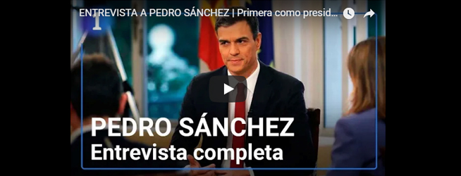 ENTREVISTA A PEDRO SÁNCHEZ | Primera como presidente del Gobierno