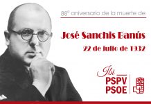 22 de julio – 88º aniversario de la muerte de José Sanchis Banús