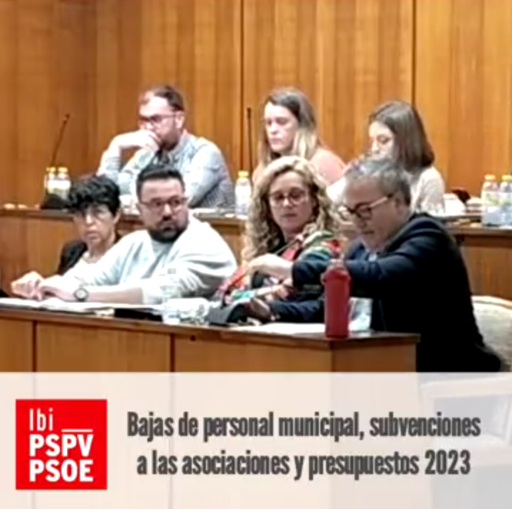 Intervención en Pleno – Bajas de personal municipal, subvenciones a las asociaciones y Presupuestos 2023